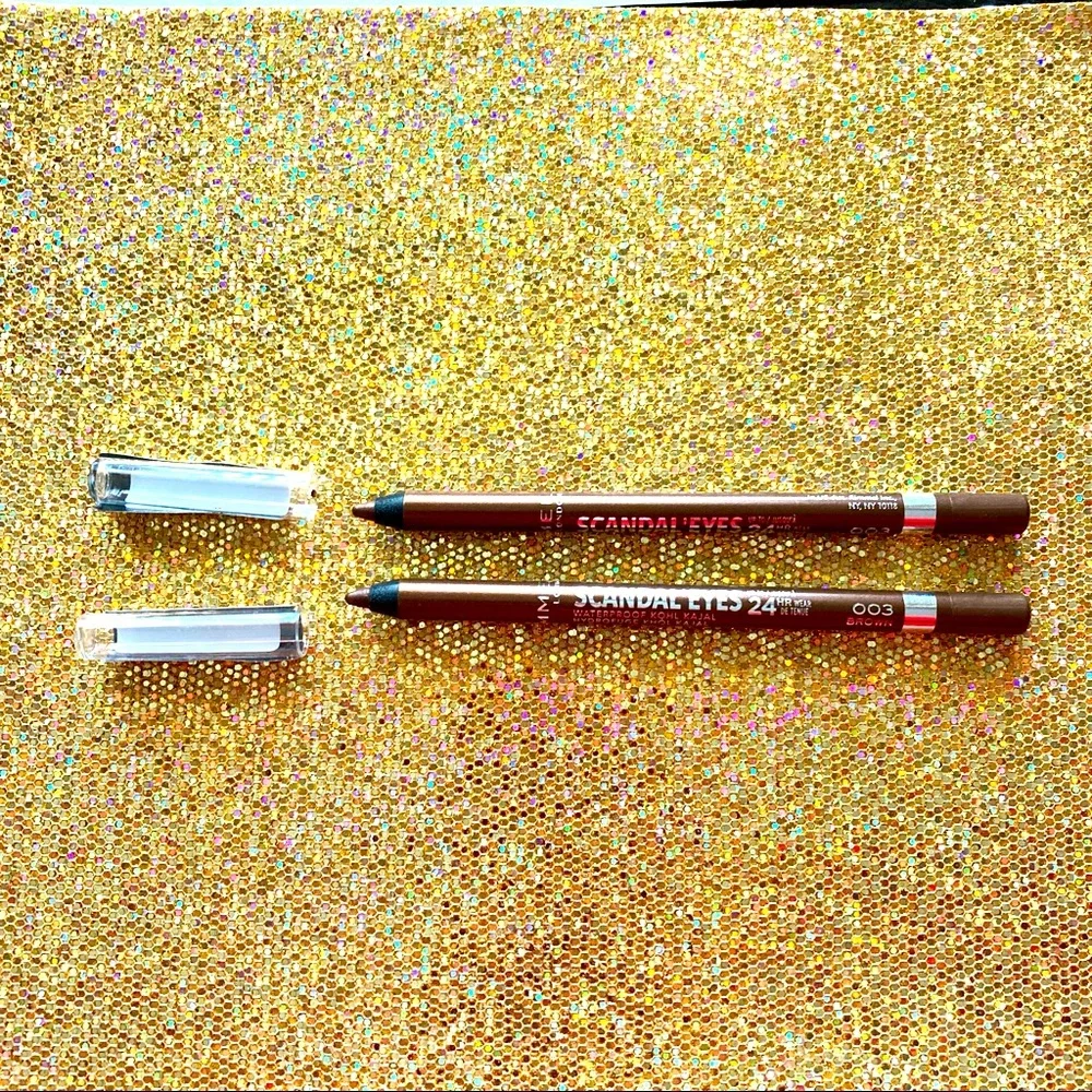 🆕 Pack of Two (2) Rimmel Scandaleyes Waterproof Kohl Kajal Eye Liners Pencils